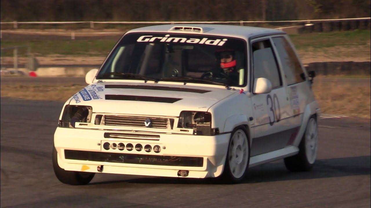 200 HP Renault 5 GT Turbo - Lovely turbo sound, race action & on board