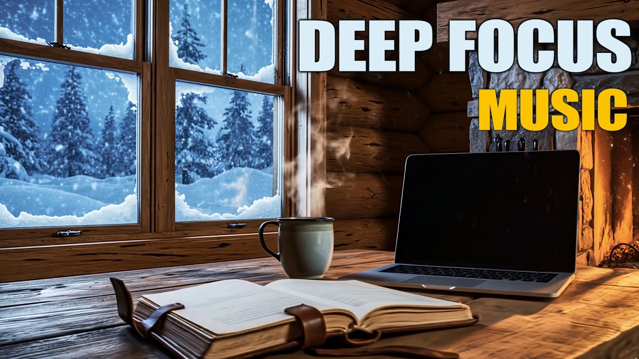 Warm & Relaxing Deep Work Music: Stress-Free Winter Atmosphere