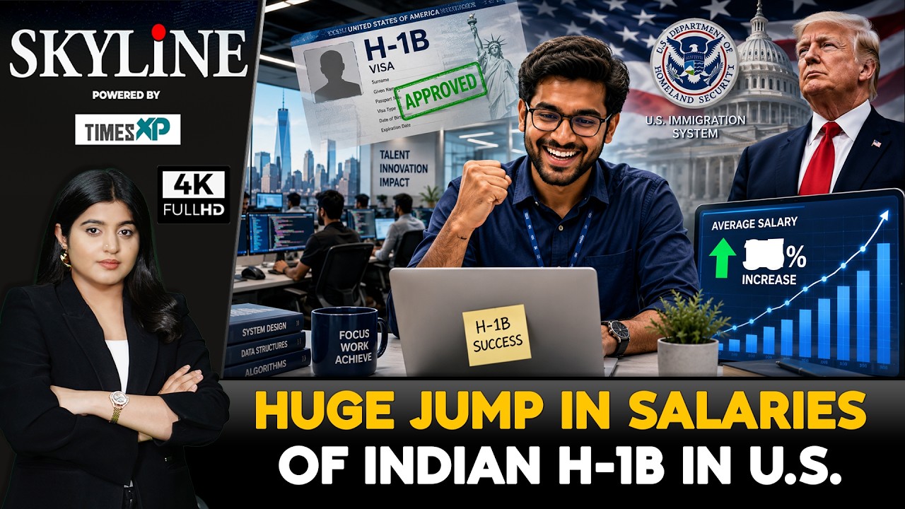 Huge Jump In Salaries Of Indian H-1B Techies In The U.S.| Indians In U.S.| Skyline With Driti Atri