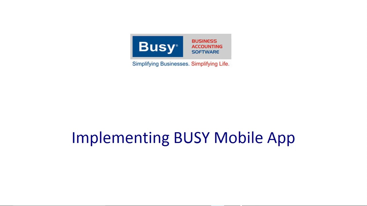 Implementing BUSY Mobile App