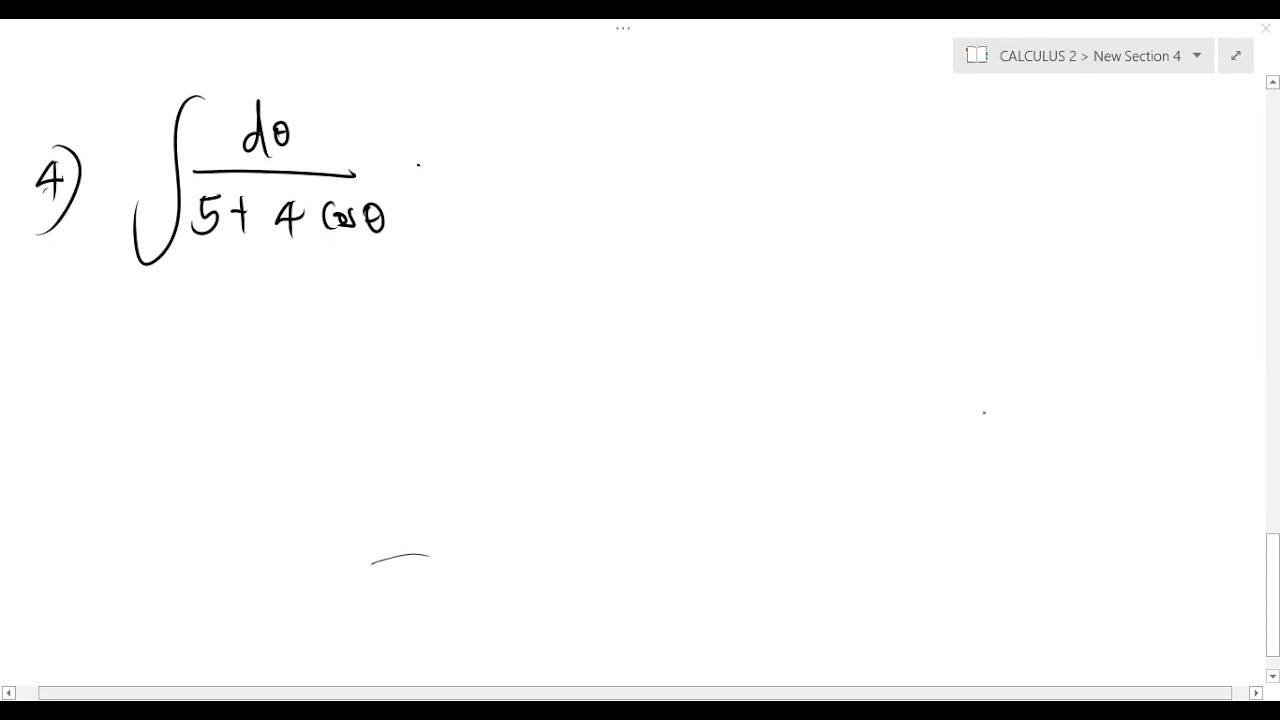 Integration  using t = tan (x/2) substitution( part 2...)