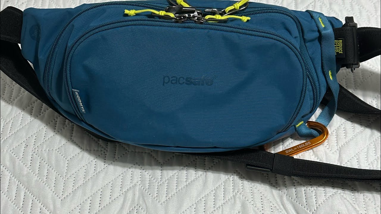 PacSafe ECO anti-theft waist pack in Tidal Teal review