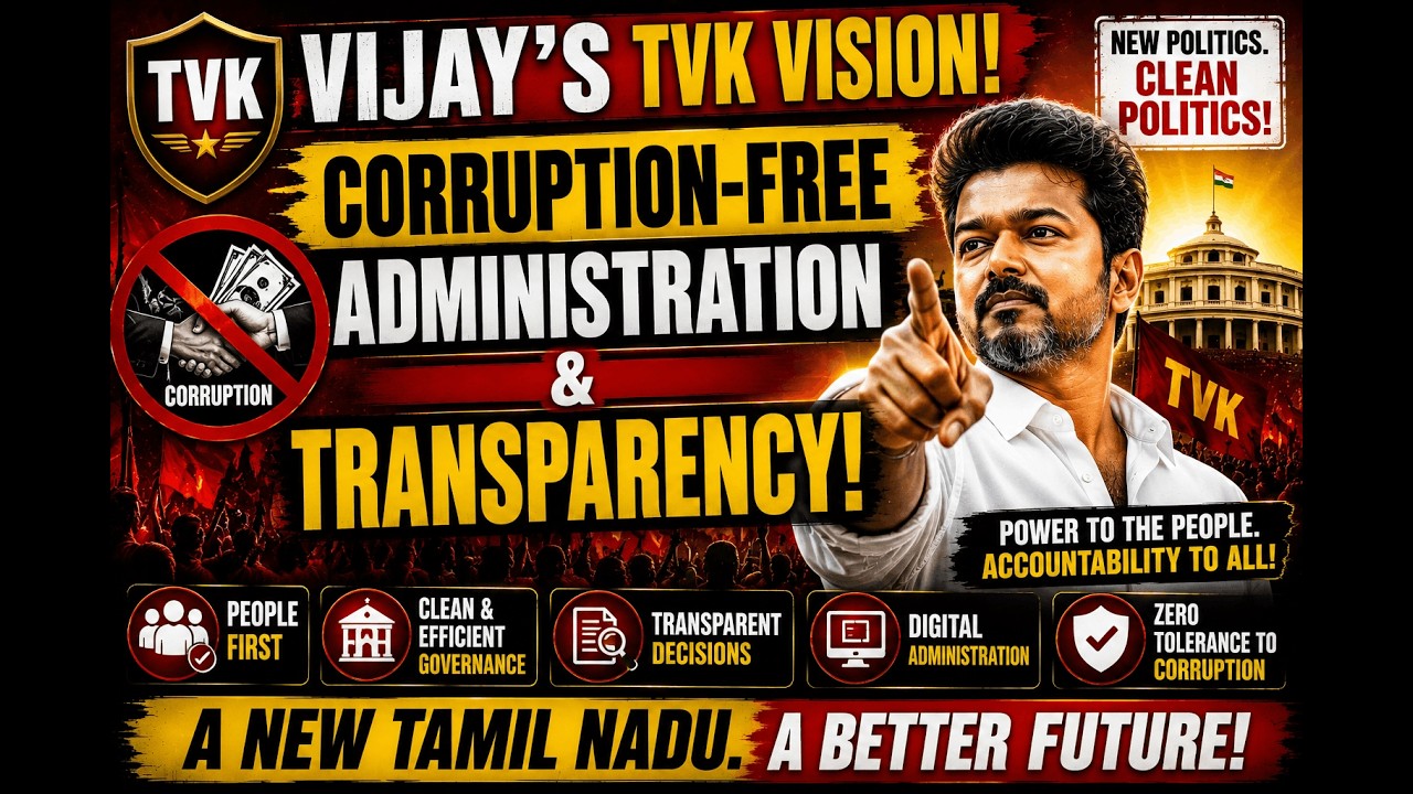 Vijay's TVK Vision: Corruption-Free Administration & Transparent Governance