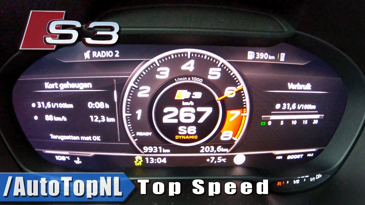 2019 AUDI S3 Sportback ACCELERATION & TOP SPEED 0-267km/h LAUNCH CONTROL by AutoTopNL
