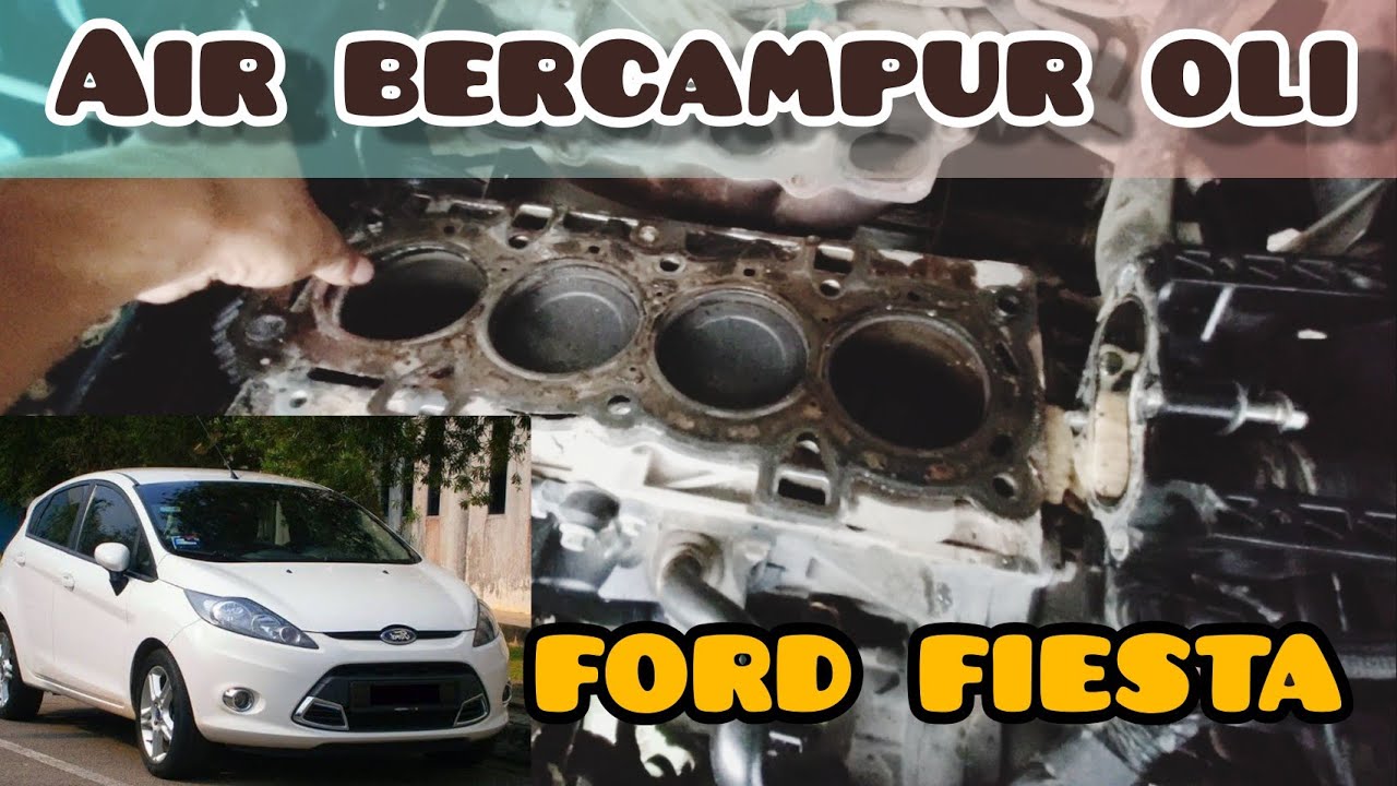 Bongkar deksel Ford fiesta - tangki air radiator bercampur oli / Overhaul Cylinder Head Ford fiesta
