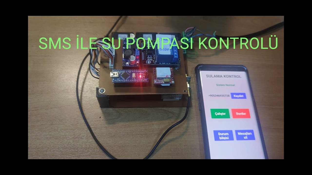 SMS İLE SU POMPASI KONTROLÜ SIM800L PROJESİ