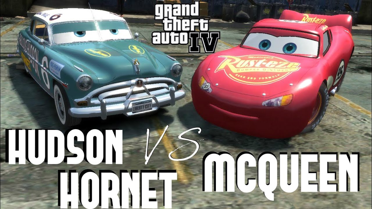 Hudson Hornet vs Lightning Mcqueen ''The cars movie'' GTA IV