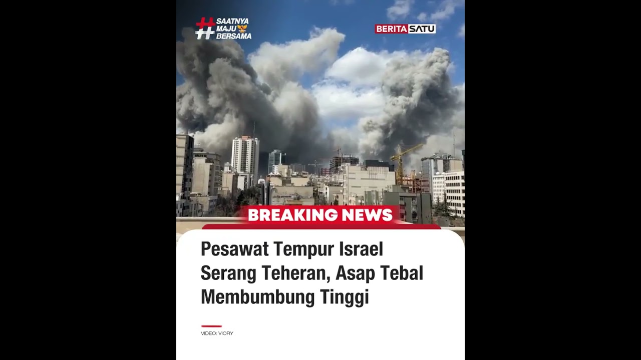 Pesawat Tempur Israel Serang Teheran, Asap Tebal Membumbung Tinggi #beritasatu