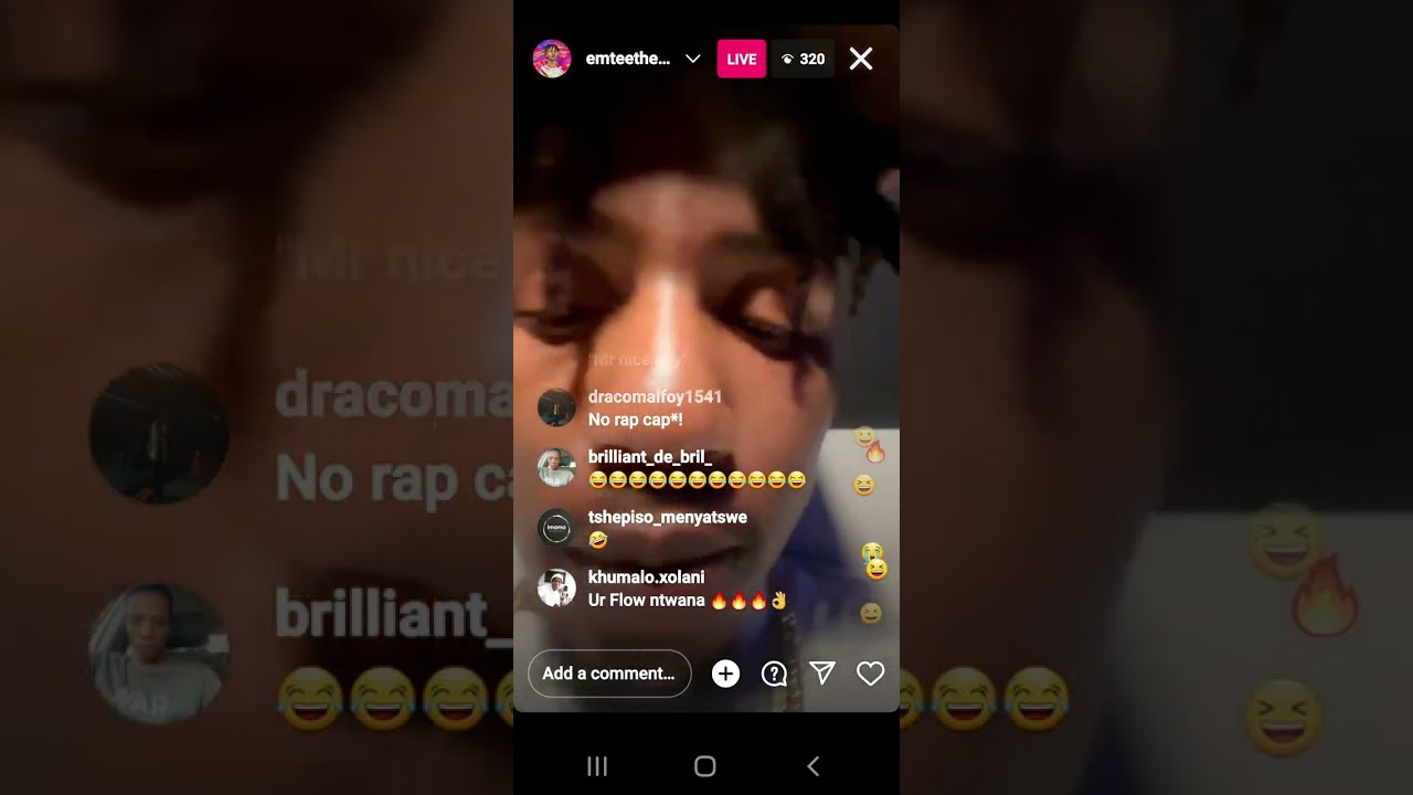 Emtee live freestyle😶