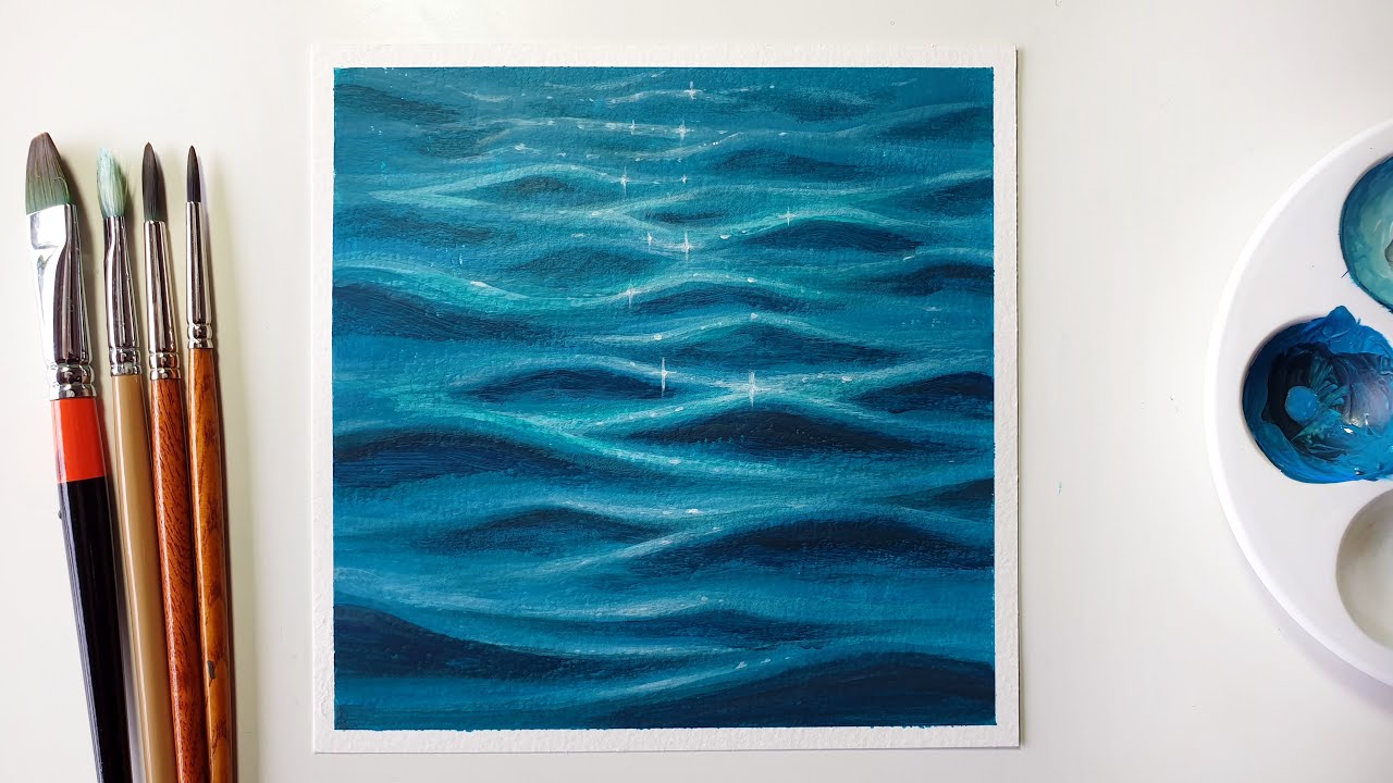 Water's Surface Painting with Acrylics