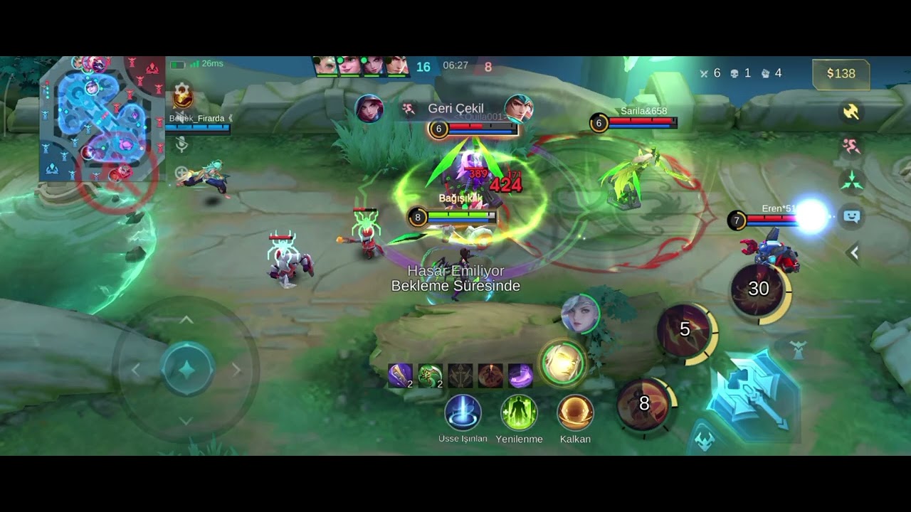 HANABİ BU HASAR NE BÖYLE ÜSTÜME GELEN YOK OLUYOR#mobilelegends #mlbb 