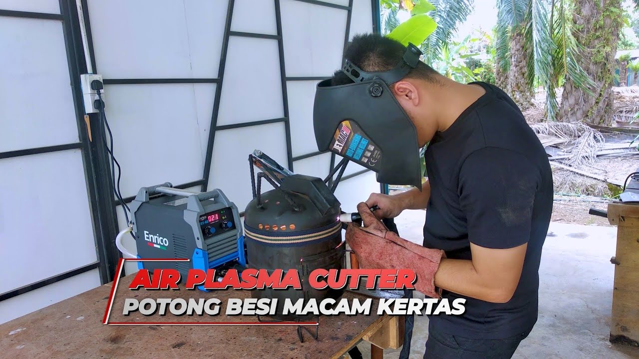 AIR PLASMA CUTTER POTONG BESI MACAM KERTAS