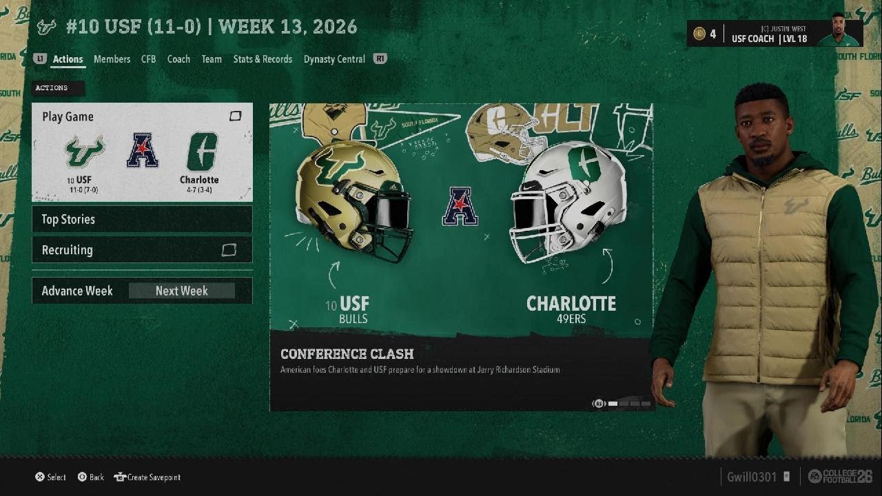 College Football 26|USF Dynasty Rebuild |Season 2|Ep.26|Week 12 vs. Our REAL rival Tulane