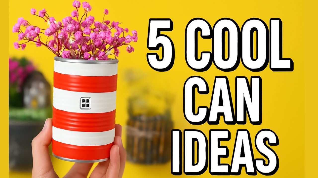 5 Cool DIY Tin Can Ideas 🛠️ | Easy & Creative Upcycling Projects! ♻️