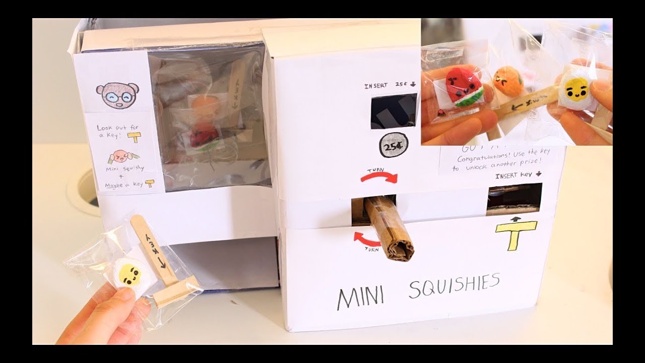 How to make DIY Mini Squishy Vending machine