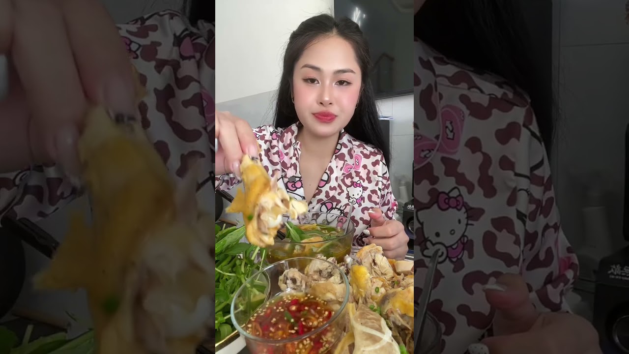Mukbang phở gà cùng em nha #dungthichan #mukbang #food 