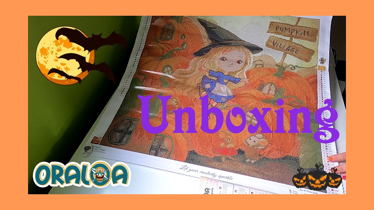 Unboxing #Oraloa 🎃 Pumpkin Village 💎 [Diamond Painting]