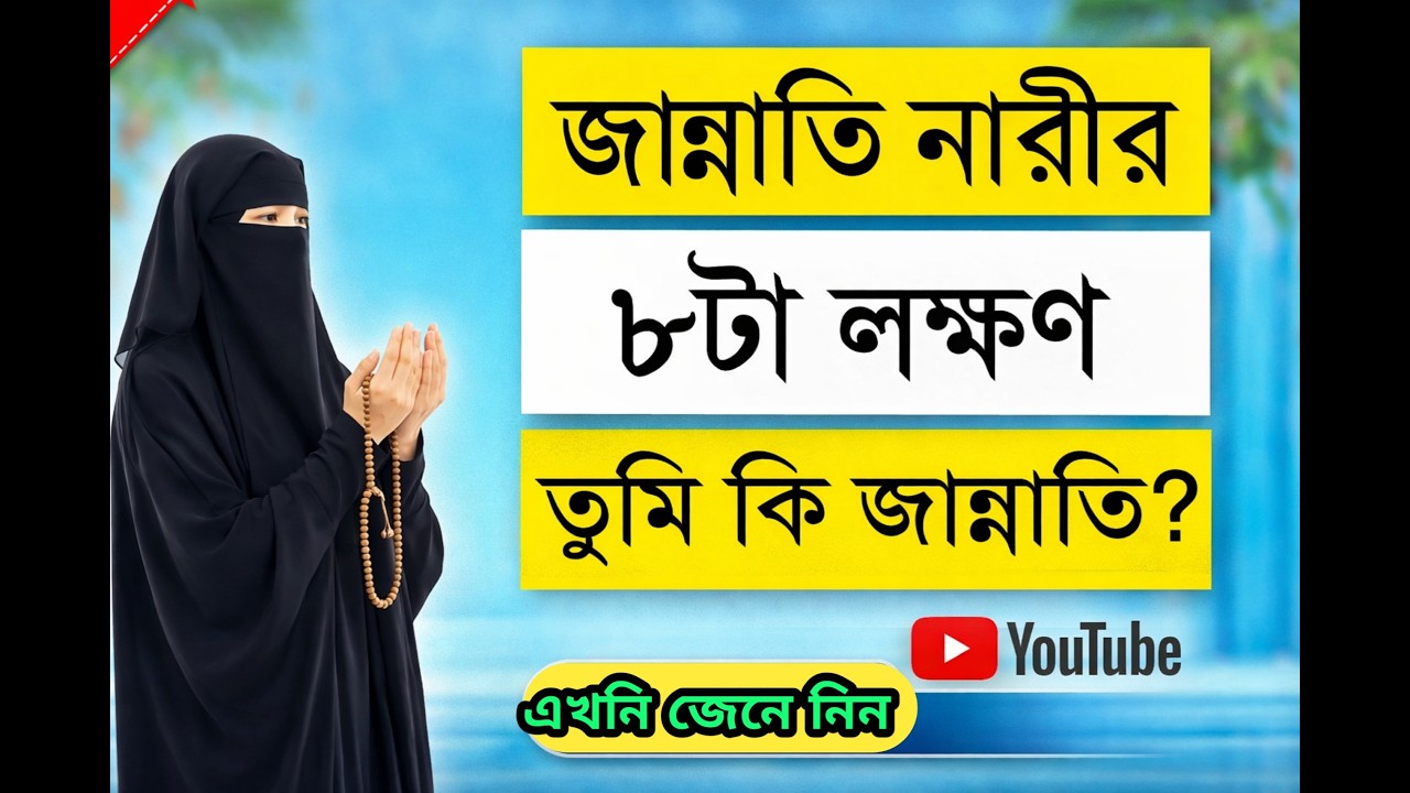 জান্নাতি নারীর ৮টি অমূল্য লক্ষণ । প্রতিটি নারীকেই জানতে হবে । আপনি কি জান্নাতি । কি সেই লক্ষন ?