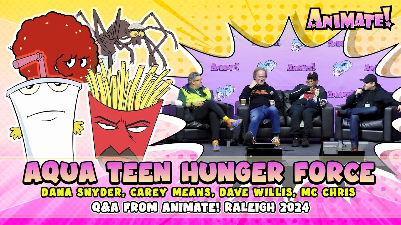 Aqua Teen Hunger Force Q&A | Animate! Raleigh 2024 | Dana Snyder, Carey Means, Dave Willis, MC Chris