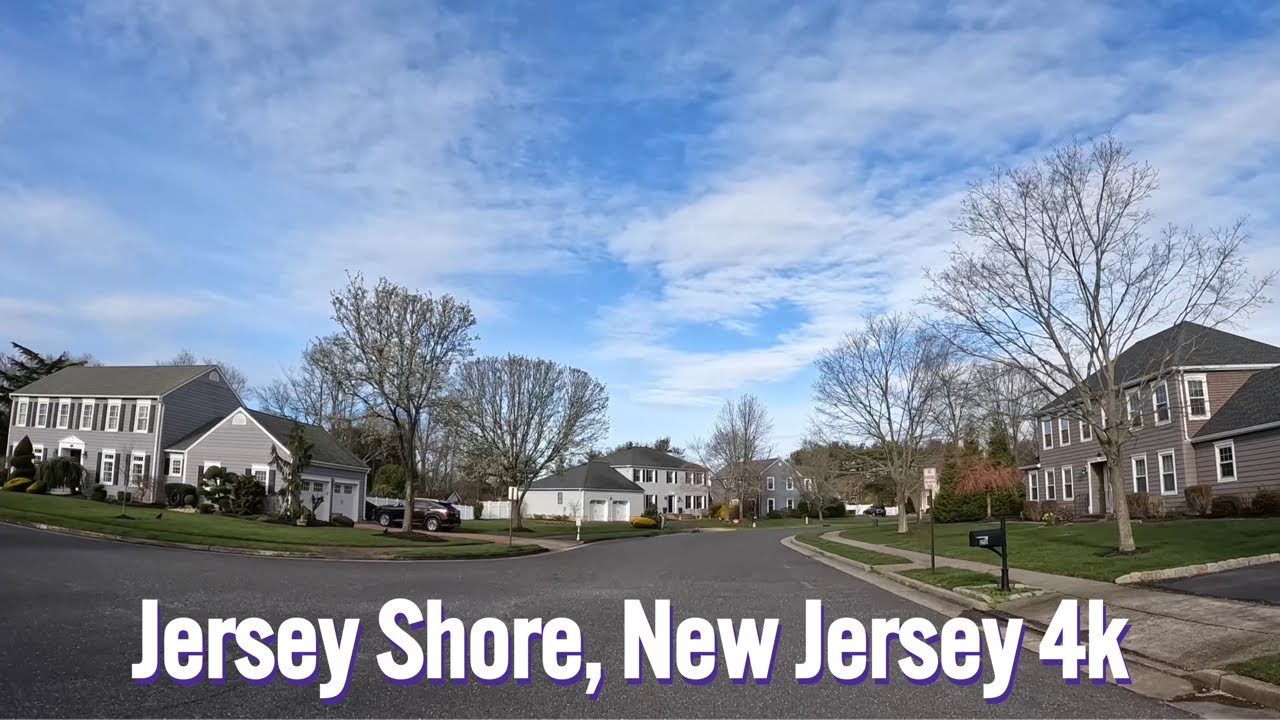 Driving in wealthy American suburbs - Jersey Shore, New Jersey 🇺🇸 (4k)