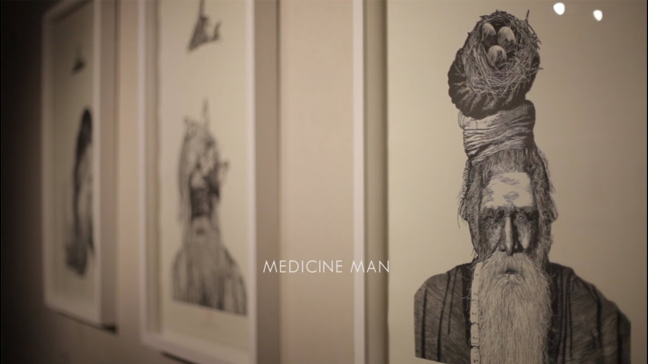 Paradisus (Deperditum), a solo exhibition by Christiaan Diedericks:  Medicine Man I, II, III