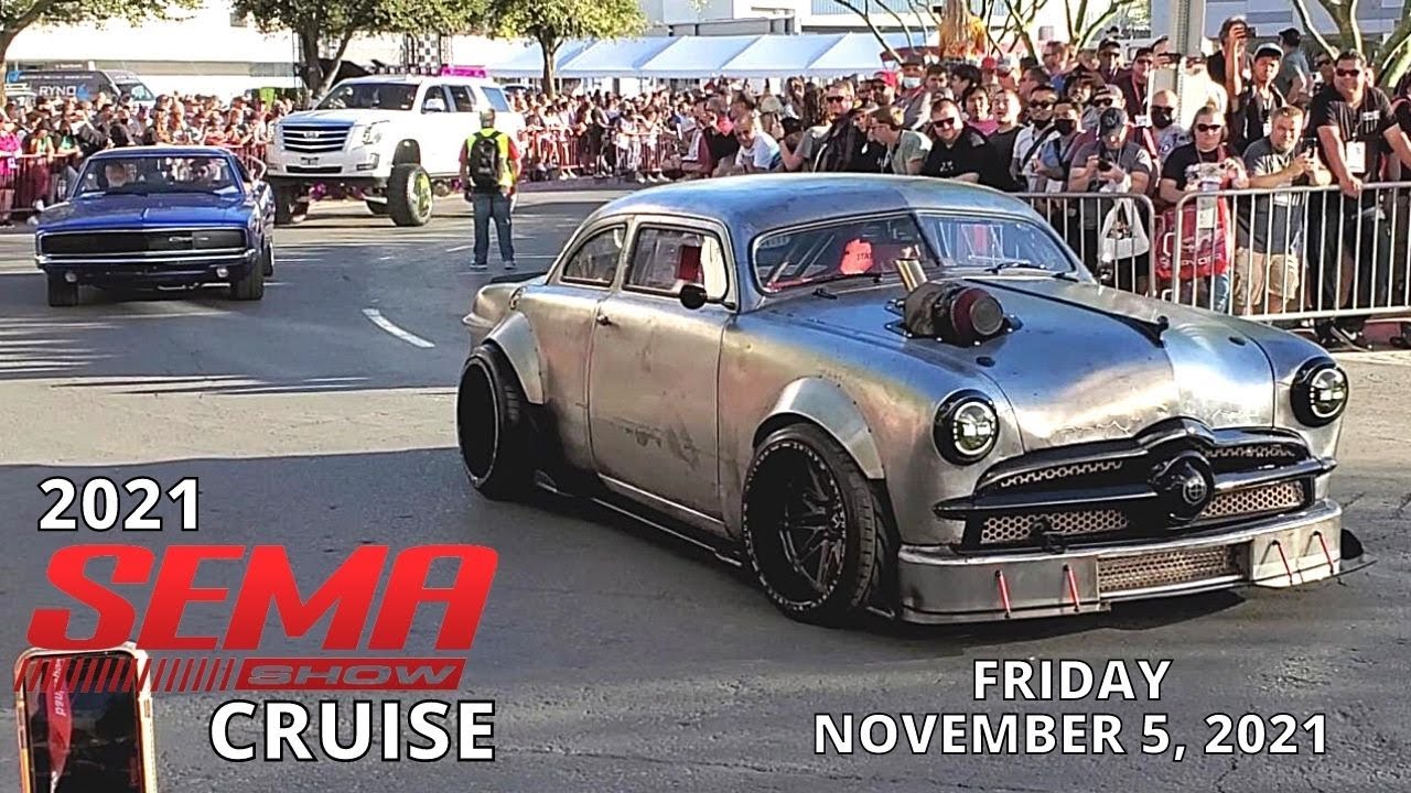 SEMA Cruise 2021 - Highlights Of Awesome Cars And Trucks Leaving The 2021 SEMA Show Las Vegas