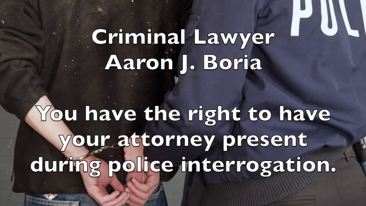 Have an Attorney Present During Questioning - Plymouth Lawyer
