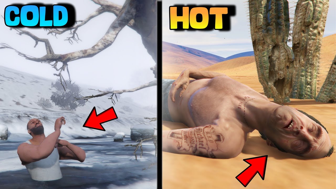 Franklin And Trevor Survive Extreme Hot And Cold Challenge In Indian Bike Driving 3D