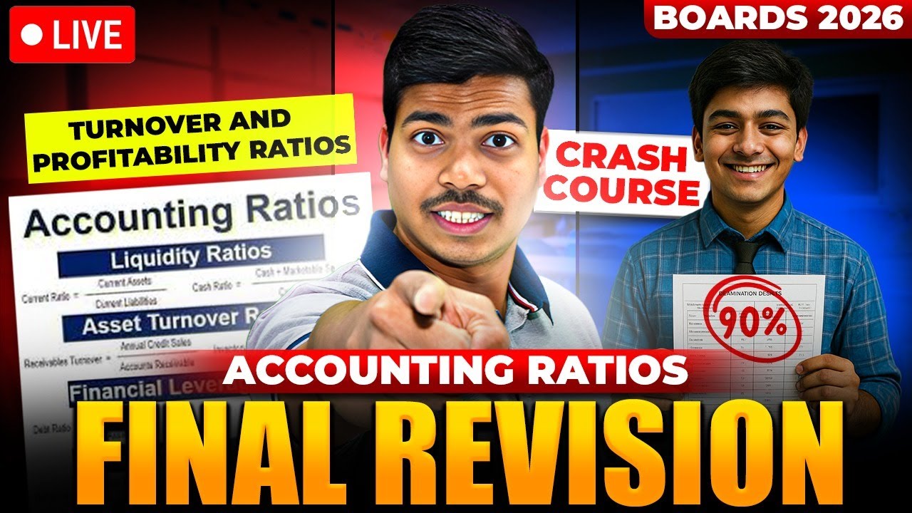 ACCOUNTING RATIOS | TURNOVER & PROFITABILITY. 🔴LIVE | CRASH COURSE CLASS 12 ACCOUNTS BOARD EXAM 2026