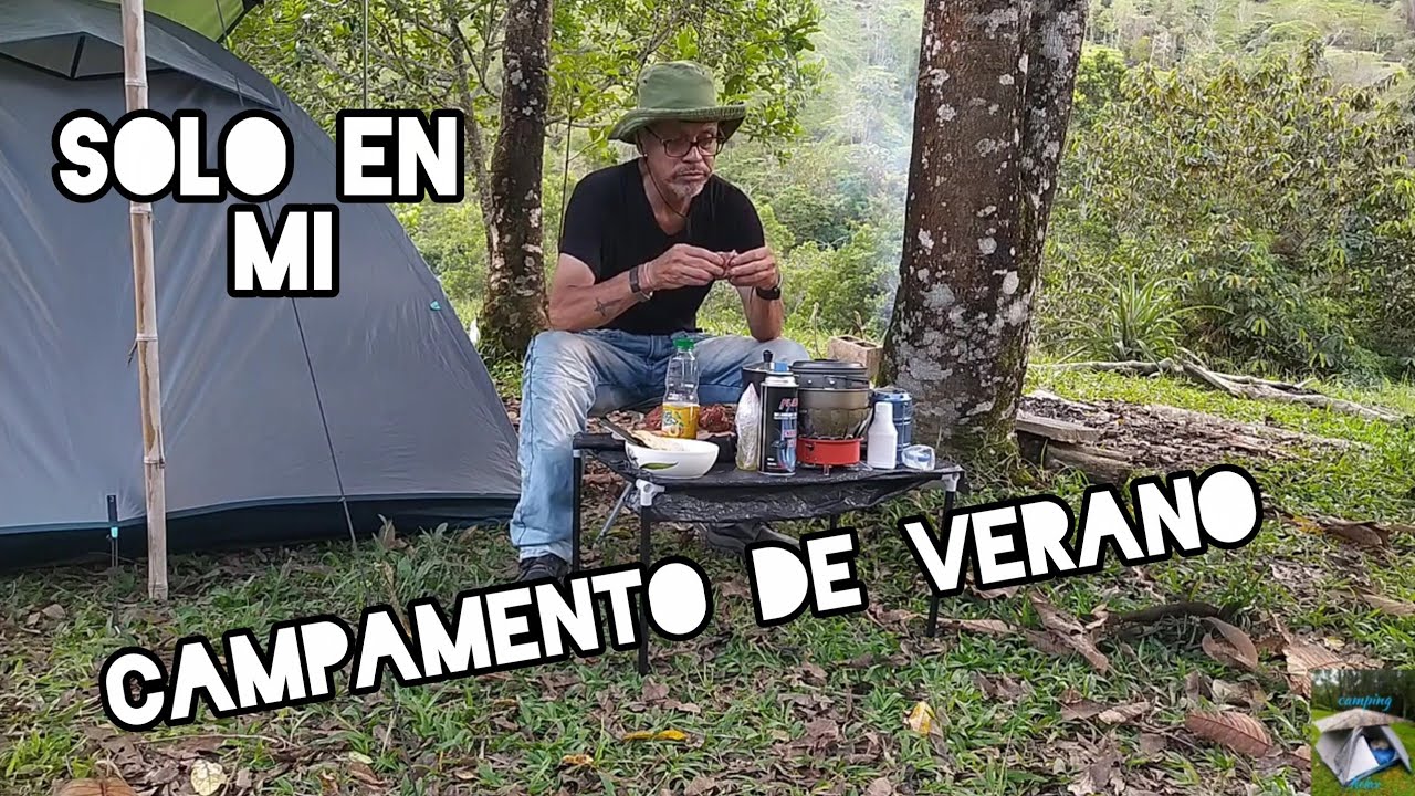 Camping De Verano 🌄⛰️ Solo En Compañía De Las Montañas y El Rio