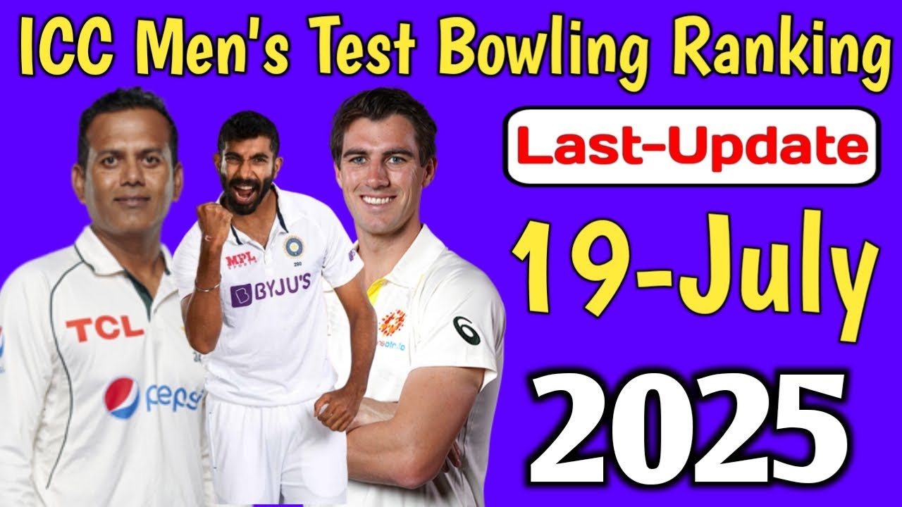 ICC Men's Test Bowling Ranking| Top 5 Bowler|Last Update 19-July  2025| Men's Test Cricket