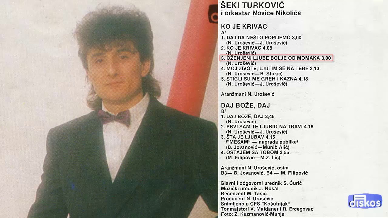 Seki Turkovic - Ozenjeni ljube bolje od momaka - (Audio 1988)