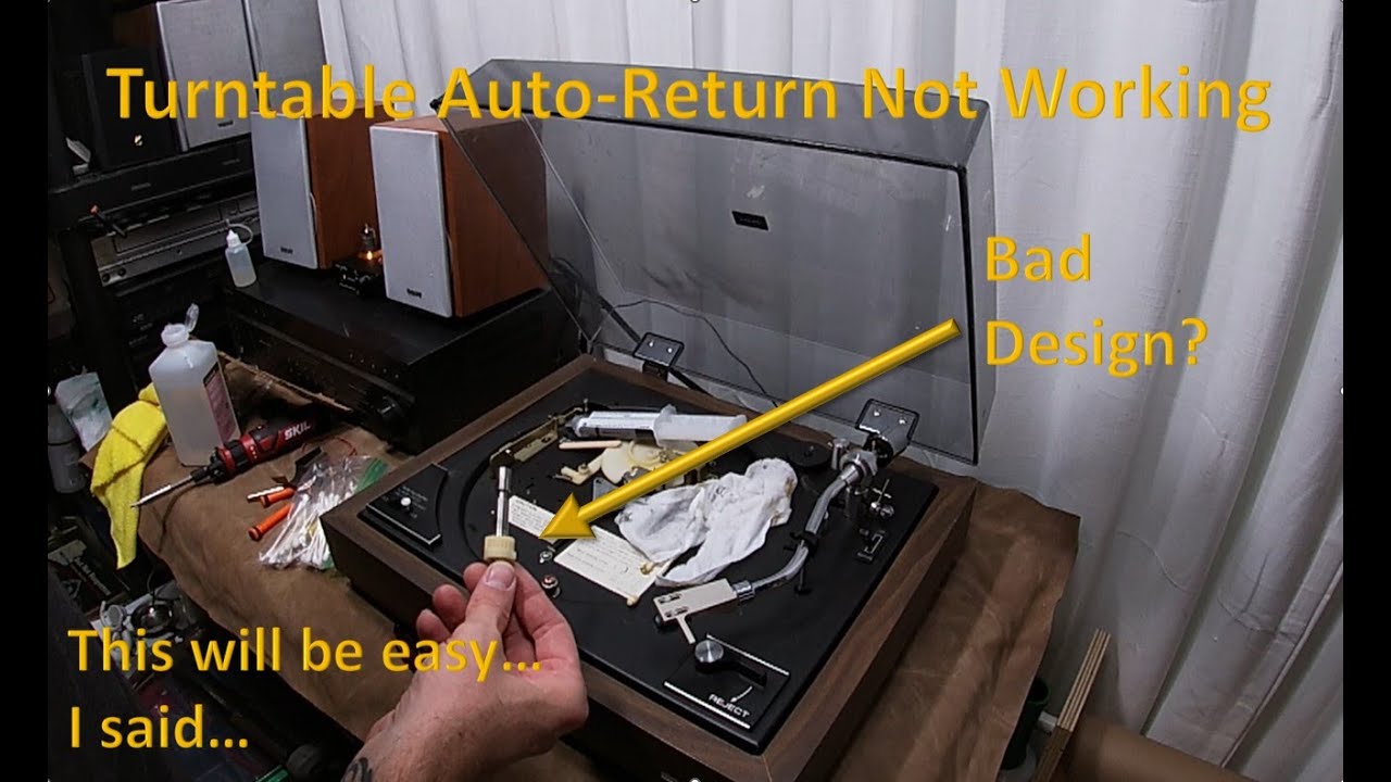 Realistic Lab-300 turntable - Repairing a bad spindle cog (auto return / reject not working)