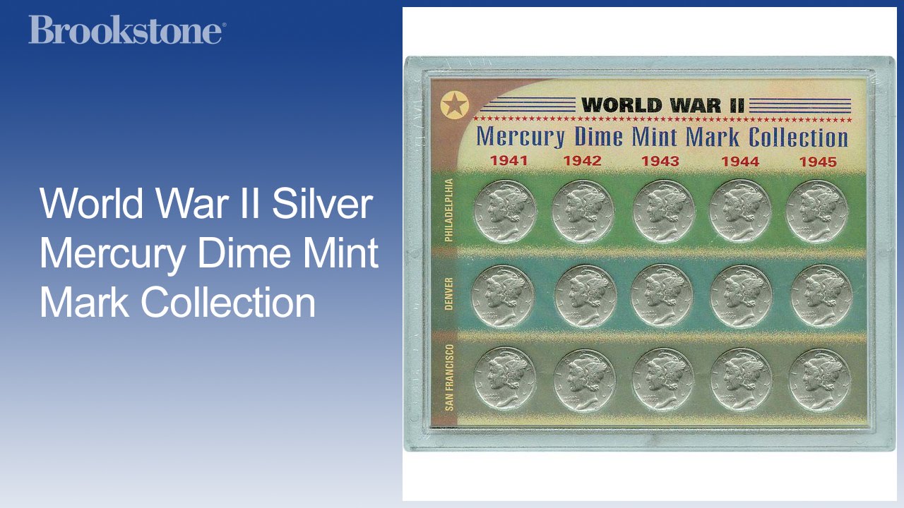 World War II Silver Mercury Dime Mint Mark Collection