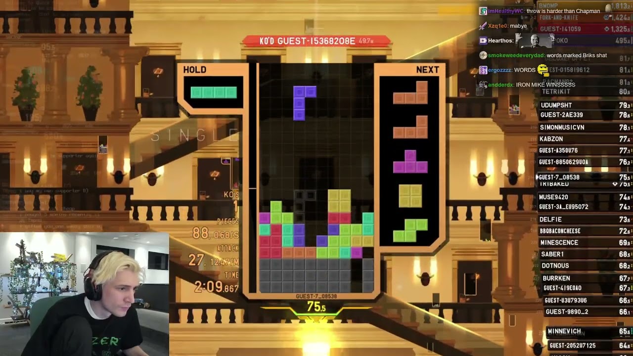 xQc Plays Tetris #1