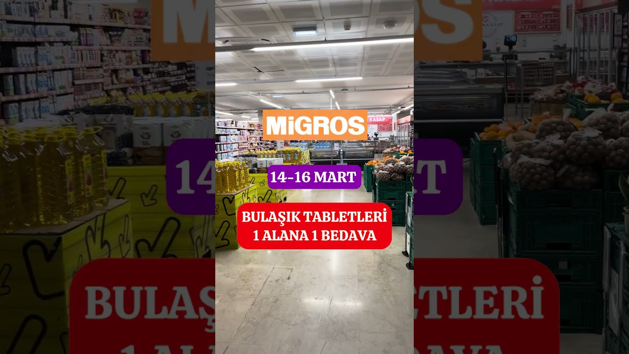 14-16 Mart&rsquo;ta Migros&rsquo;ta bulaşık tabletleri 1 Alana 1 Bedava 💃🏼 #reklam değil #migros #indirim