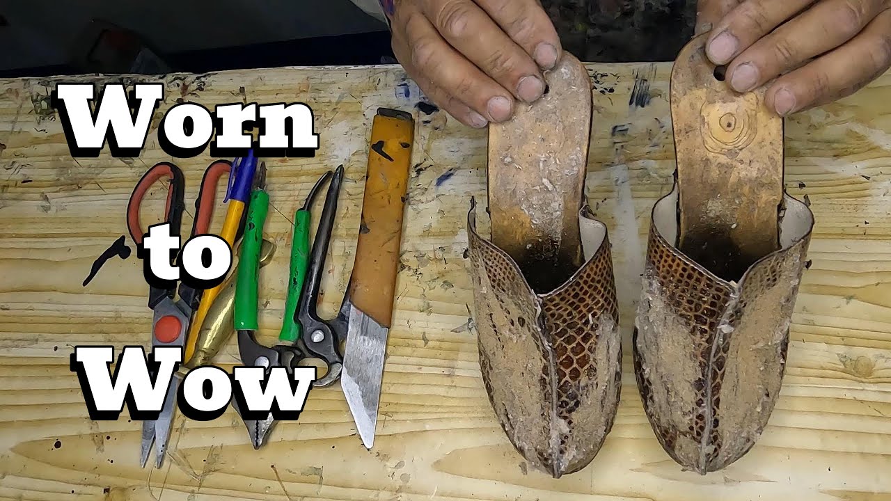 Из Мусора в Искусство | Реставрация Кожаных Сандалий