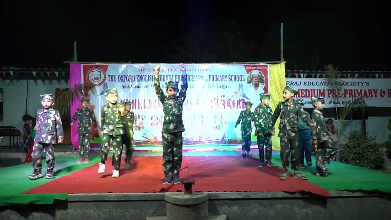 Annual day celebration in the Oxford English Medium school Sambaragi 