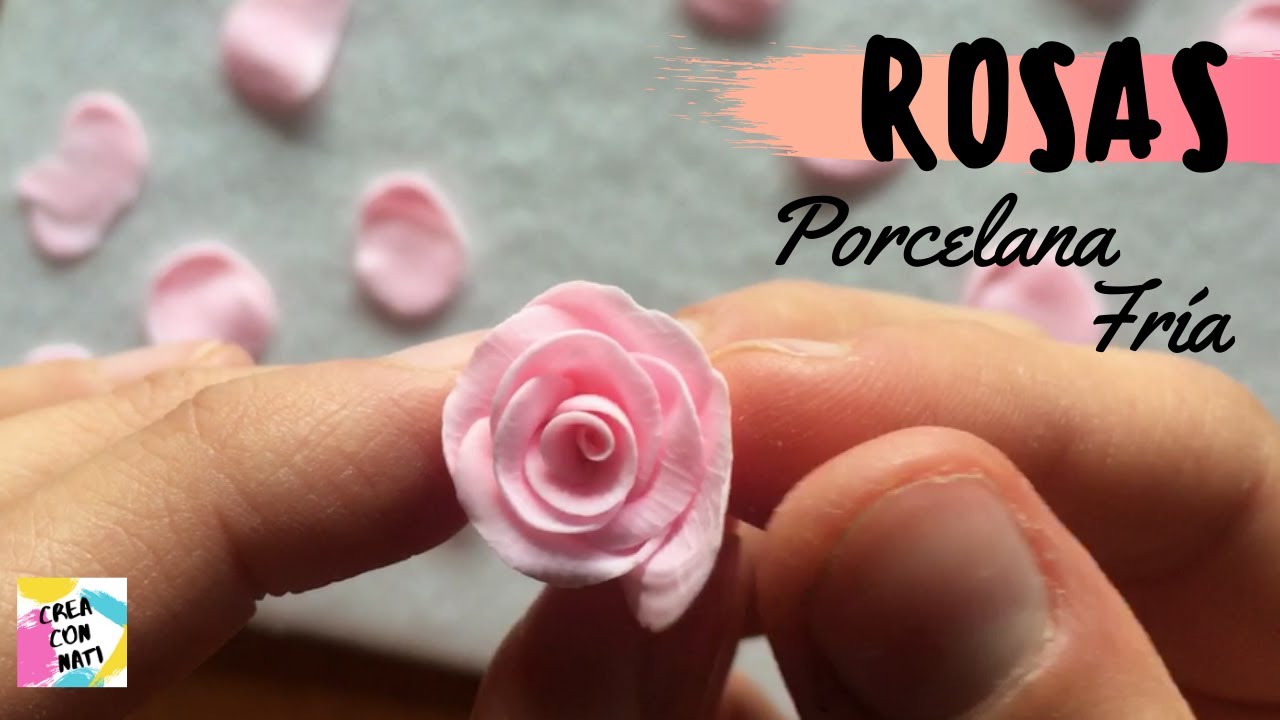 👉🏼 Cómo hacer ROSAS de PORCELANA FRÍA 💕 - Flores de cerámica en frío - Tutorial FÁCIL