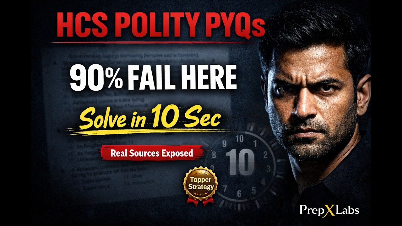 HCS Prelims Indian Polity PYQ Analysis | PYQs + Answer Strategy