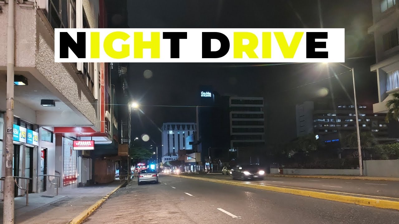 NIGHT DRIVE | DRIVING AT NIGHT FROM NEW KINGSTON TO HALF WAY TREE | KINGSTON | JAMAICA