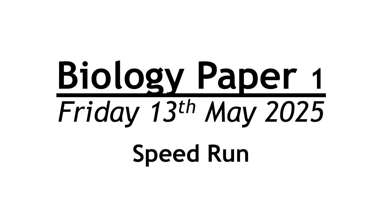 Edexcel GCSE Combined Science Biology Paper 1 - Speed Run