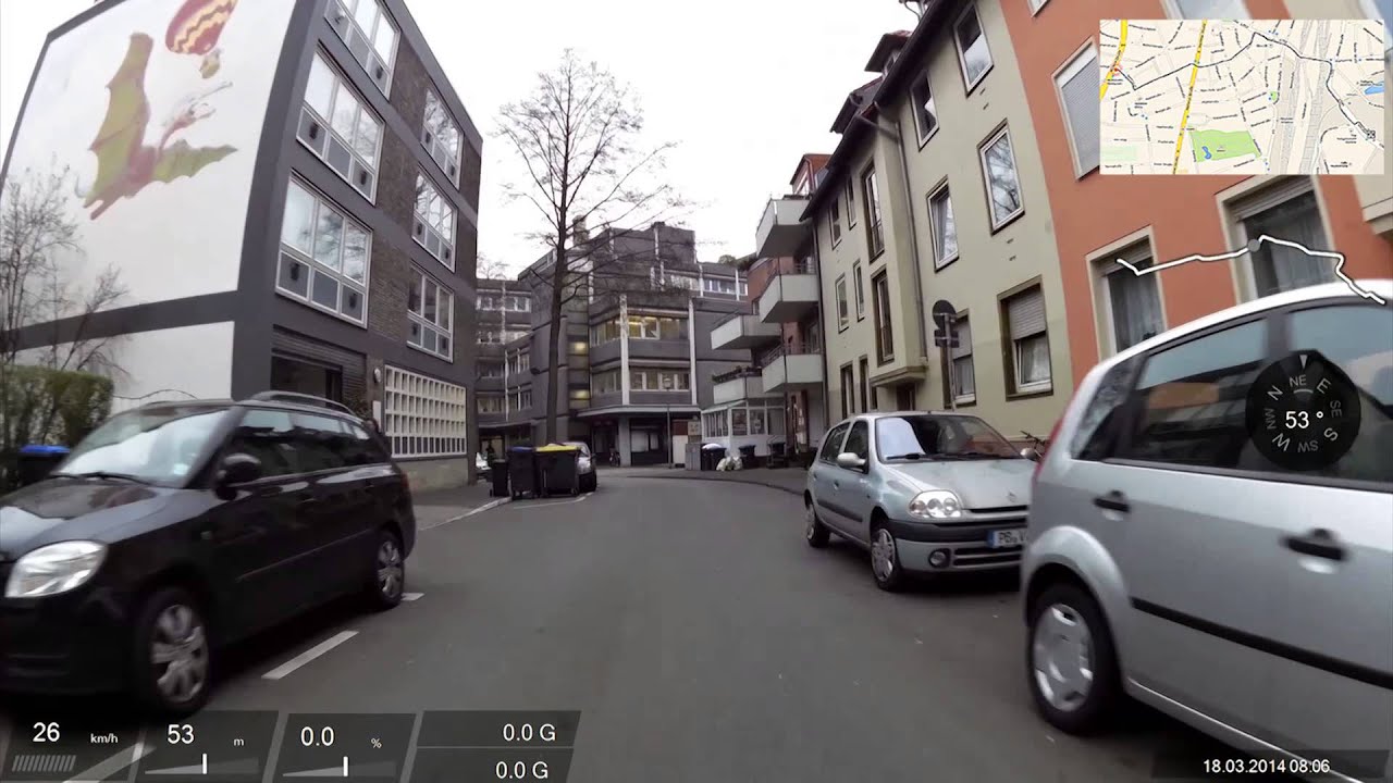 Münster: Geiststraße bis Albersloher Weg - Fahrrad - Bicycle  (Garmin Virb Elite)