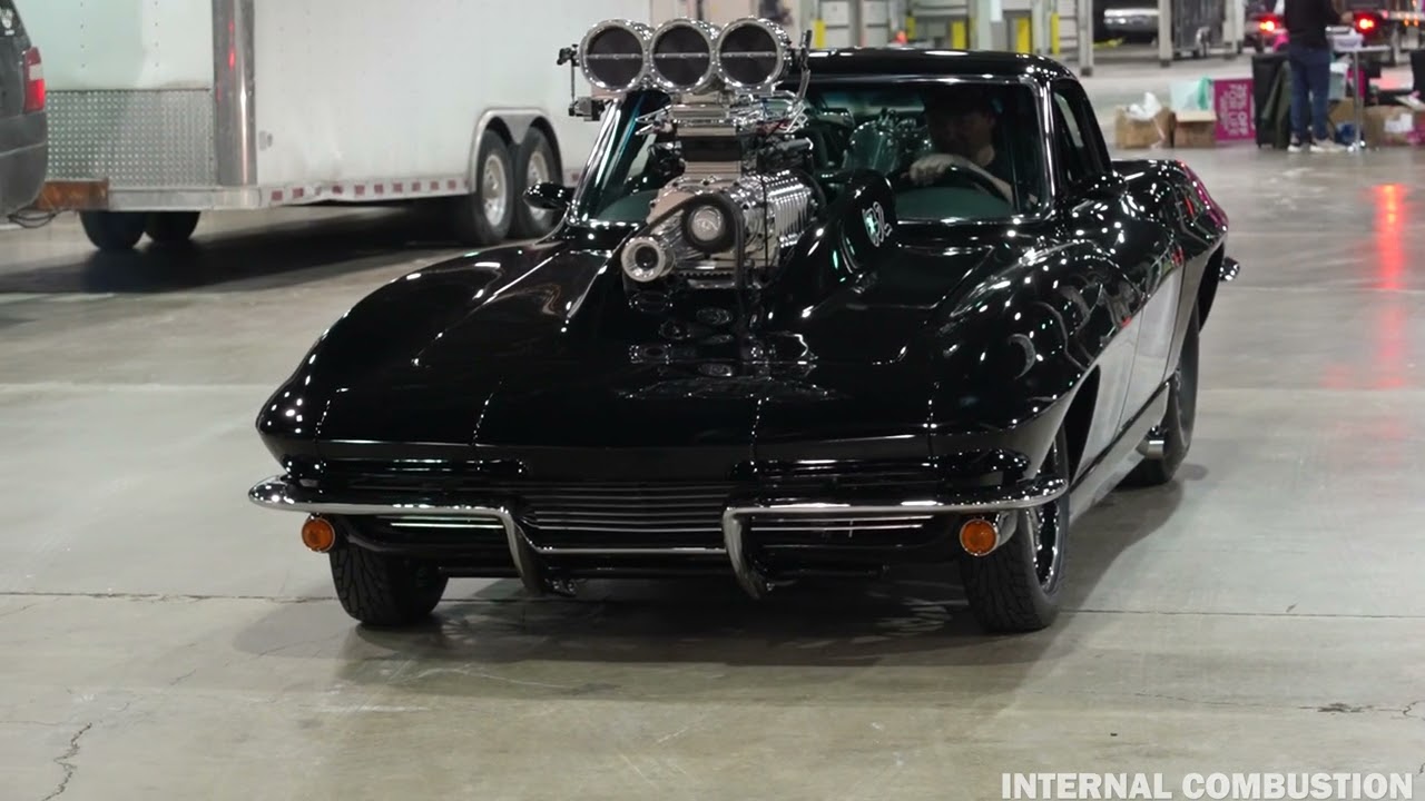 632  Blown C2 Corvette Starts up at World of Wheels Chicago