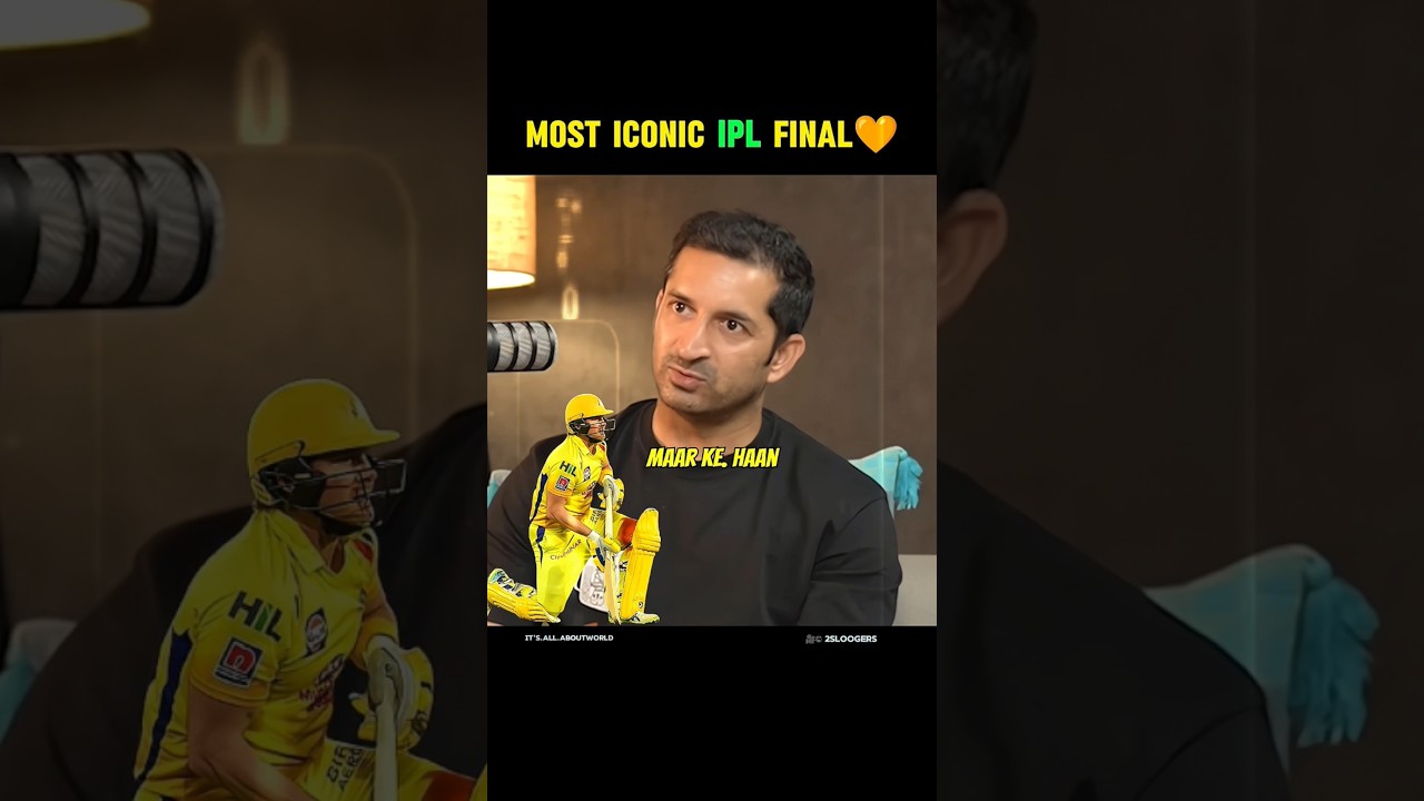 One of the most iconic final in IPL 🧡 #shanewatson #ipl2019 #iplfinal #msdhoni #shorts