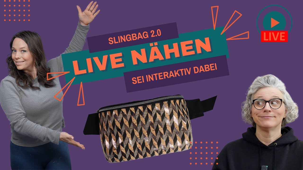 🔴 LIVE: Wir nähen zusammen unsere Slingbag 2.0