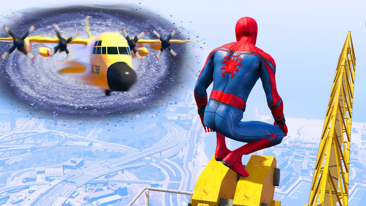 GTA 5 Random Portals #56 (Secret Location/Spider-Man Jumping Into Black Portals!)