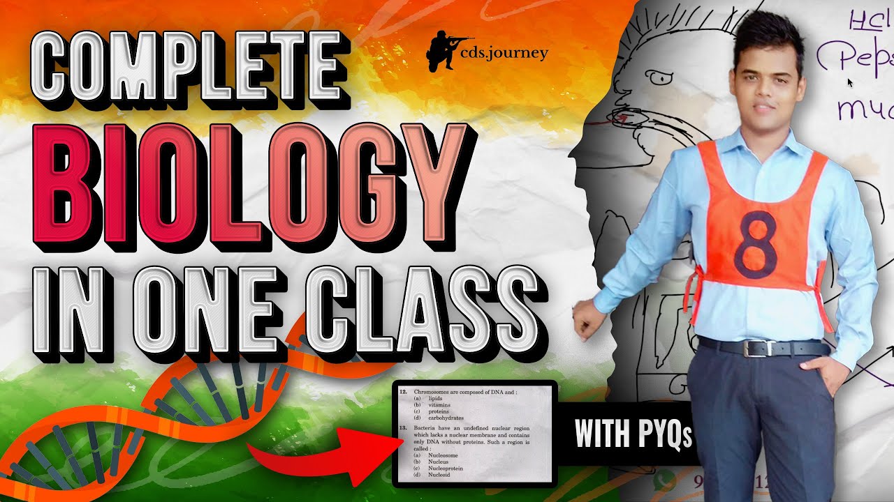Complete Biology for NDA and CDS 1 2024 || With PYQs of NDA,CDS & CAPF. || Biology One shot for NDA.