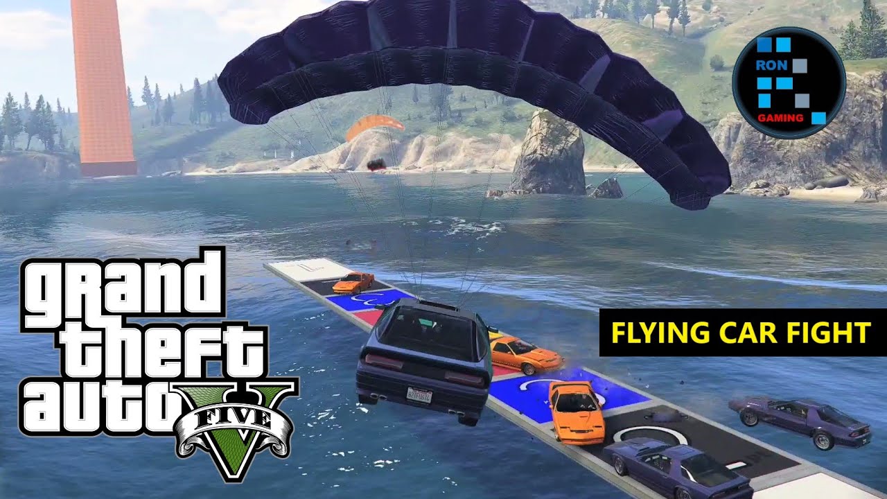 GTA V | OVERTIME RUMBLE FLAYING CAR FIGHT FUNNY GAMEPLAY