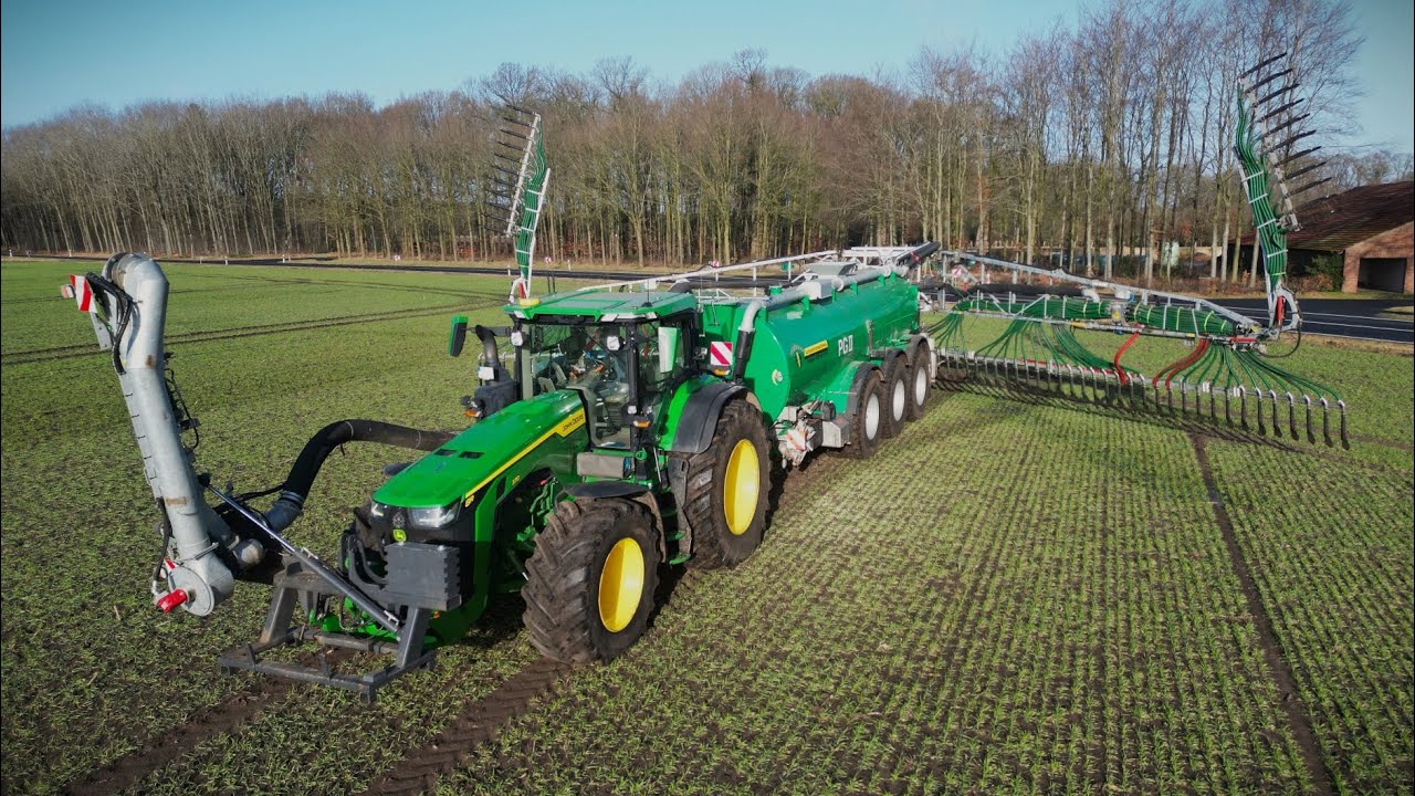Gülle fahren 2024! JohnDeere 8R370 & Samson PG II Genesis / Kumm Zubringer / Emsland